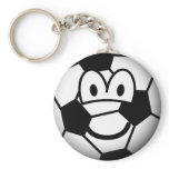 Soccer ball emoticon   keychains