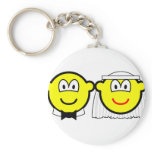 Married buddy icon bride and groom  keychains