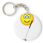 Golfing emoticon   keychains