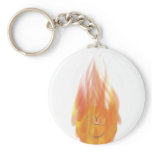 Emoticon on fire   keychains