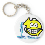 Aquarius smile Zodiac sign  keychains