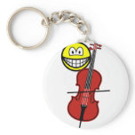 Cello playing smile   keychains