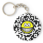 Qr Code smile 2D barcode  keychains
