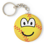 Baseball emoticon   keychains
