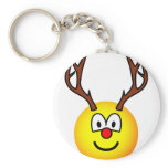 Rudolph the red nosed reindeer emoticon   keychains