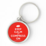 [Two hearts] keep calm and compress on  Keychains