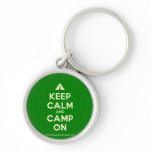 [Tent] keep calm and camp on  Keychains