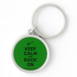 [Electric guitar] keep calm and rock on  Keychains