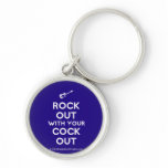 [Electric guitar] rock out with your cock out  Keychains