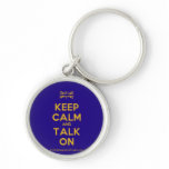 [UK Flag] keep calm and talk on  Keychains