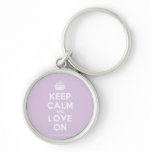 [Crown] keep calm and love on  Keychains