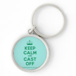 [Knitting crown] keep calm and cast off  Keychains