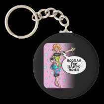 Keychains - Polka Dot Martini Diva keychains