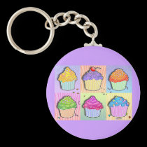 Keychains - Pop Art Cupcakes keychains