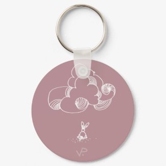 keyring bunny pink keychain