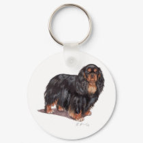 Keyring: King charles spaniel ( english toy ) keychains
