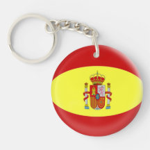 Keyring Spain Spanish flag Acrylic Key Chain