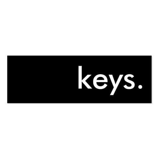 keys. business card (front side)