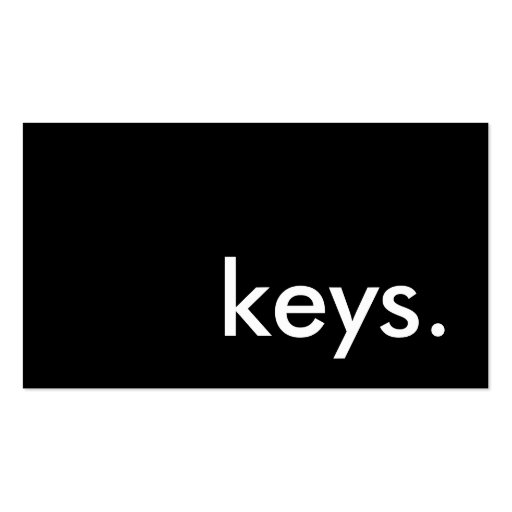 keys. business card template (front side)