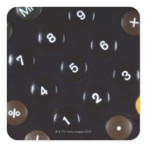 Keys on a calculator sticker