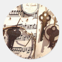 Keys Round Sticker