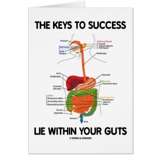 Keys To Success Lie Within Your Guts (Digestive) card