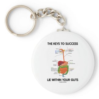 Keys To Success Lie Within Your Guts (Digestive) keychain
