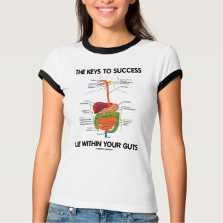 Keys To Success Lie Within Your Guts (Digestive) shirt