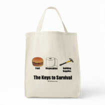 Keys to Survival Light Tote bags