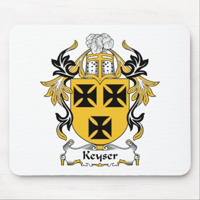 Keyser Family Crest Mouse Mat by coatsofarms