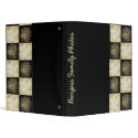 Khaki and Black block grunge family photo album binders