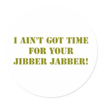 Khaki Jibber Jabber Stickers