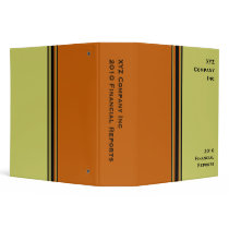 khaki orange business binders