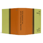 khaki orange business binders
