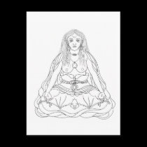 Khandro Rig'dzin Takmo Line Drawing [postcard] postcards