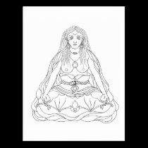 Khandro Rig'dzin Takmo Line Drawing [postcard] postcards