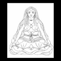 Khandro Rig'dzin Takmo Line Drawing [poster] posters
