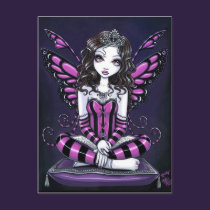 "Khristyn" Pink Princess Fairy Art Postcard