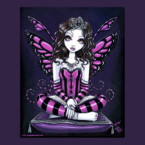 "Khristyn" Pink Princess Fairy Art Poster posters