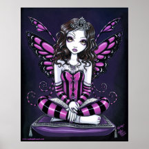 "Khristyn" Pink Princess Fairy Art Poster