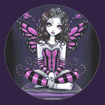 "Khristyn" Pink Princess Fairy Art Stickers stickers