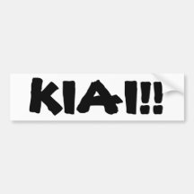 KIAI!! BUMPER STICKERS