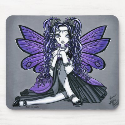 Kiara Gothic Butterfly Fairy Princess Mousepad by mykajelina