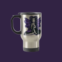 "Kiara" Gothic Butterfly Fairy Princess Travel Mug mugs