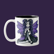 "Kiara" Purple Gothic Butterfly Fairy Princess Mug