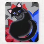 Kiara Toon Kitty Petals Flower Mousepad mousepads
