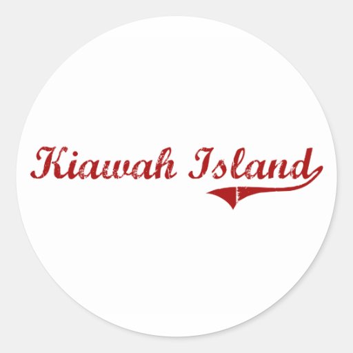 Kiawah Island South Carolina Classic Design Round Sticker