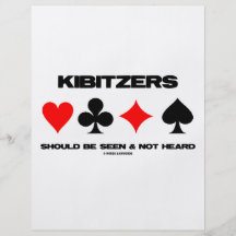 Kibitzers Should Be Seen And Not Heard Flyers