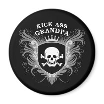 Kick Ass Grandpa Refrigerator Magnets