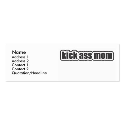 Kick ass mom business card by mumgear